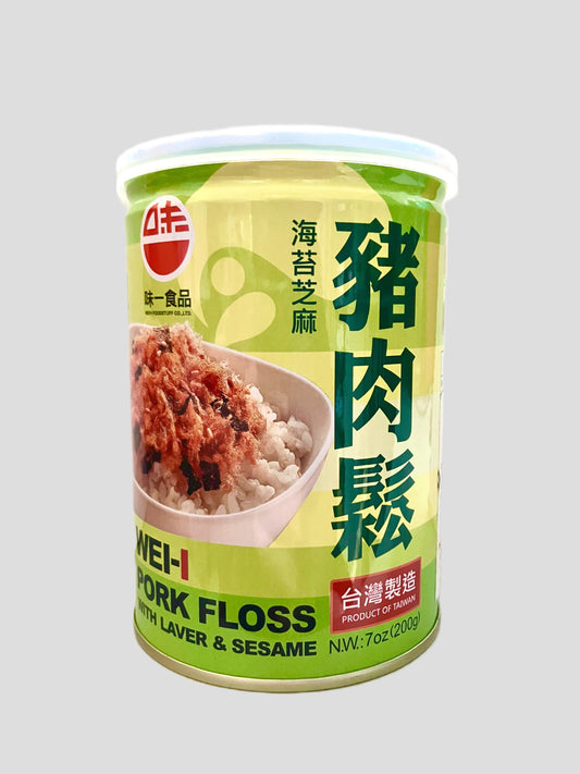 ​味一食品 200克罐裝海苔豬肉鬆 - 正宗台灣古早味伴手禮、兒童配飯首選
