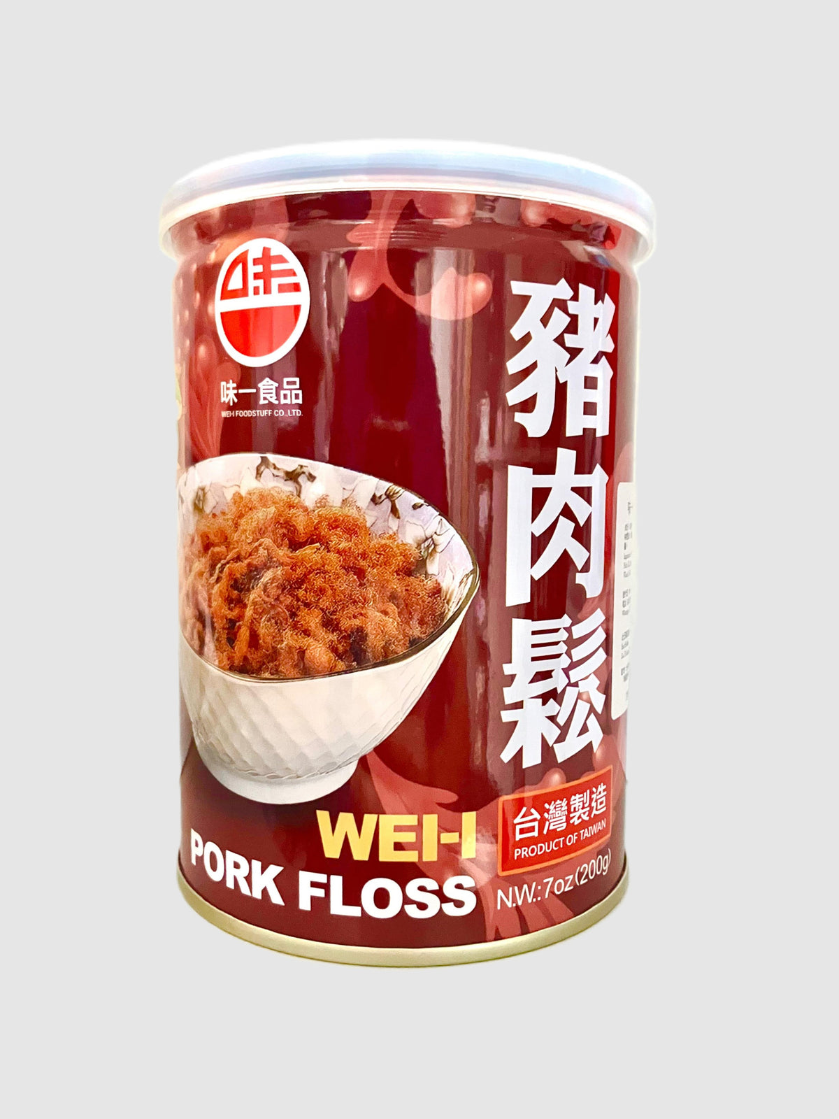 台灣味一200克罐裝豬肉鬆，經典古早味香酥肉鬆，伴手禮推薦，適合香港家庭早餐與拌飯配粥
​